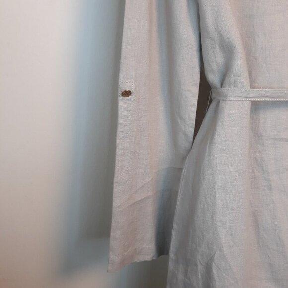 Tory Burch Linen Belted Shift Dress 4 Work Office Party Minimalist Classic - Picture 5 of 10